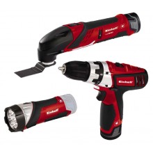 SET TALADRO SIN CABLE + LINTERNA+ MULTI HERRAMIENTA TE-TK 12 Li EINHELL