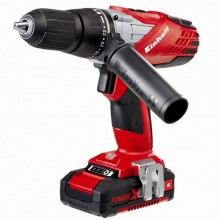 KIT TALADRO PERCUTOR SIN CABLE TE-CD 18-2 Li + BATERÍA REPUESTO 18V 2Ah 30 min POWER X CHANGE EINHELL