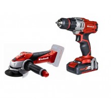 SET TALADRO PERCUTOR TE-CD 18-2 Li + AMOLADORA TE-AG 18 Li EINHELL + 2 BATERÍAS 1,5 Ah
