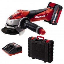 AMOLADORA TE-AG 18 Li Bateria de 3Ah y maletin Cargador rapido inteligente EINHELL