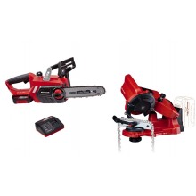 SET MOTOSIERRA BATERÍA GE‐LC 18 Li Kit + AFILADOR DE CADENAS GE-CS 18 Li Solo EINHELL