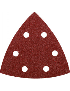 Patins abrasifs triangulaires QUICK-STICK, BOIS & MÉTAL, corindon affiné, 96 mm KWB