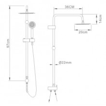 CONJUNTO DE DUCHA IMEX- SERIE EUROPA
